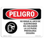 SIGNMISSION OSHA Sign, Do Not Watch Spanish, 24in X 18in Aluminum, 24" W, 18" H, Do Not Watch Arc Spanish OS-DS-A-1824-LS-1183